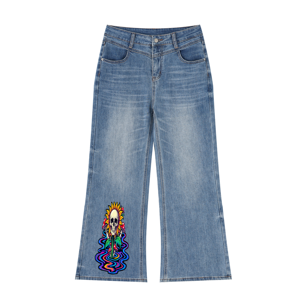 Women’s Vintage Wash Wide Leg Jeans