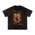 Snow Washed Oversized Cotton T-Shirt