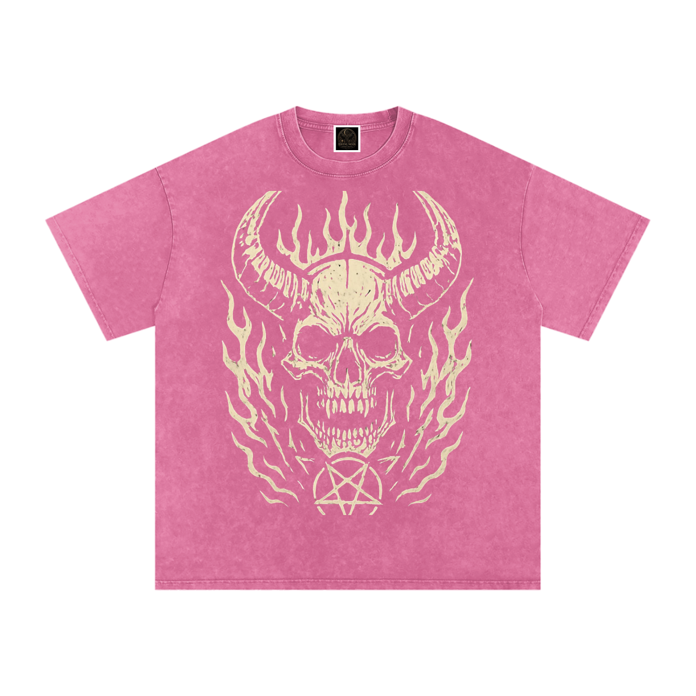 Snow Washed Oversized Cotton T-Shirt
