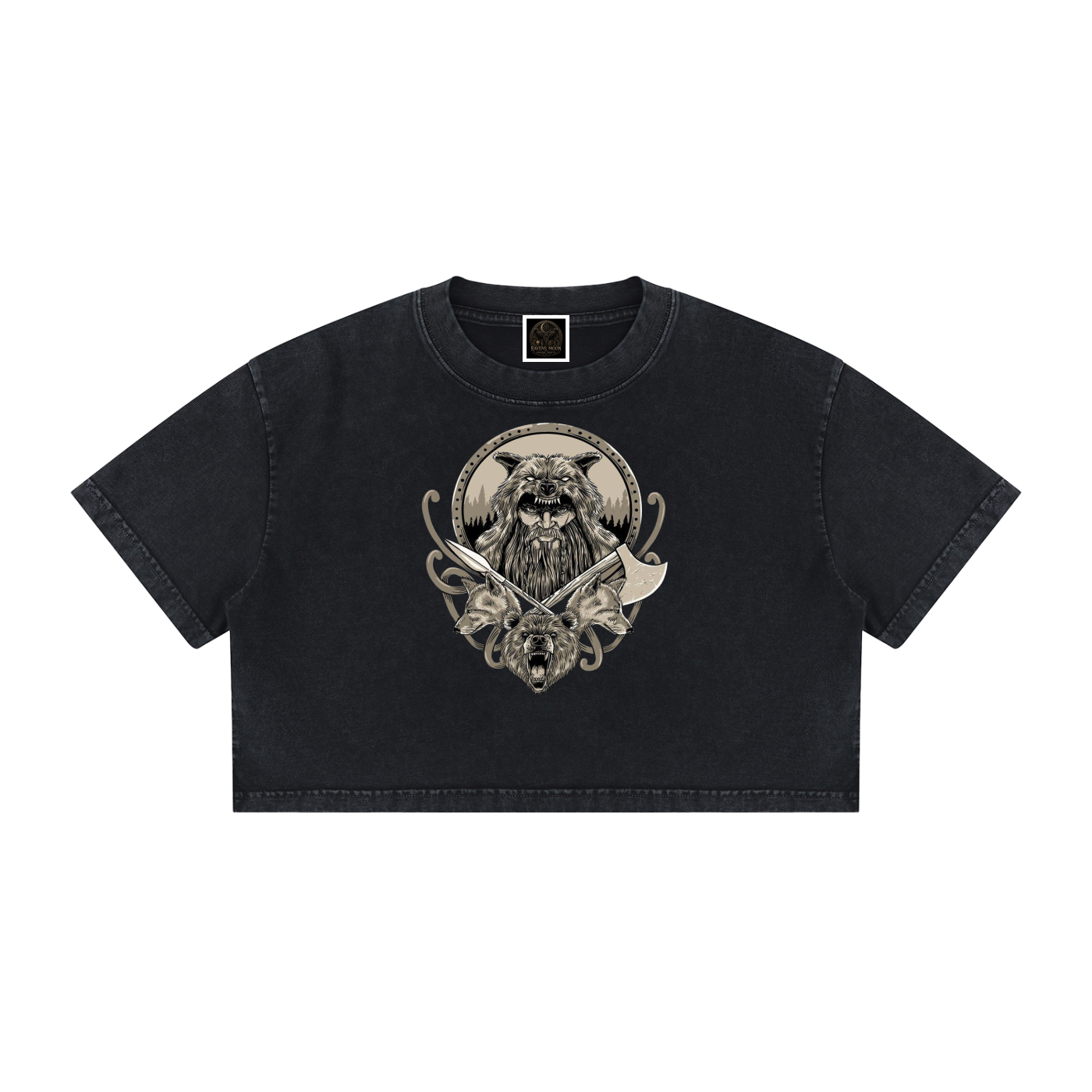 Women's Mineral Wash Cotton Crop T-Shirt