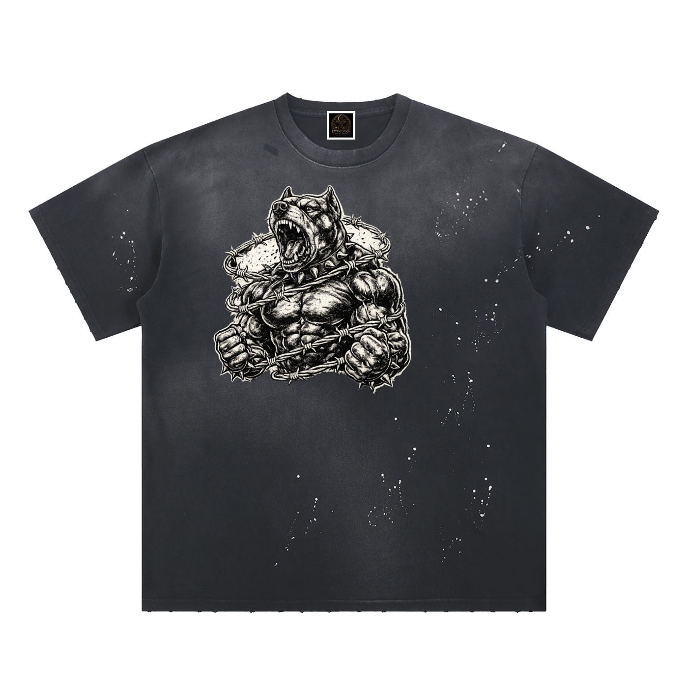 Hand-Frayed Sunfade Paint Splatter T-Shirt