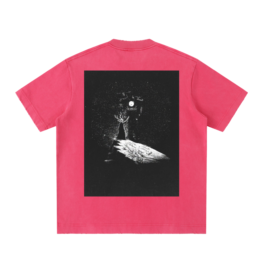 Heavyweight Vintage Washed Frayed T-Shirt