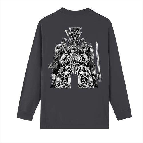 Crew Neck Drop Shoulder Long Sleeve Shirt