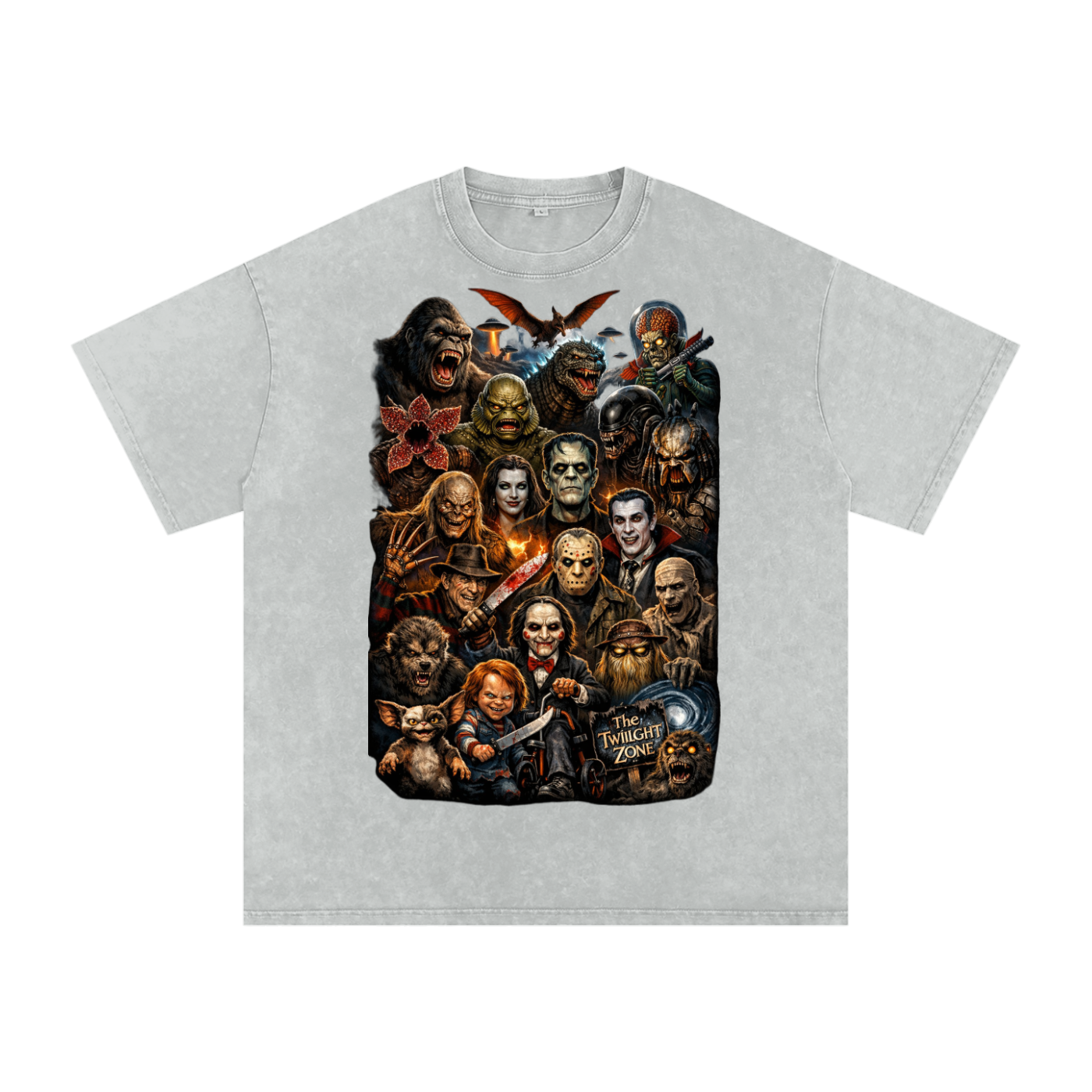 Snow Washed Oversized Cotton T-Shirt