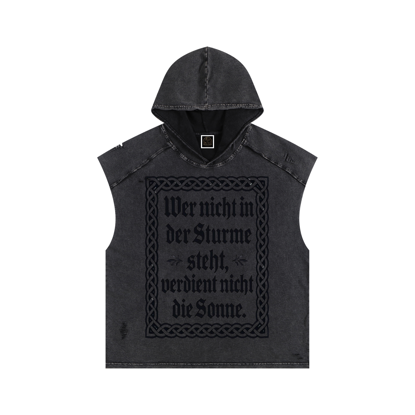 Snow Washed Boxy Hooded Tank Top