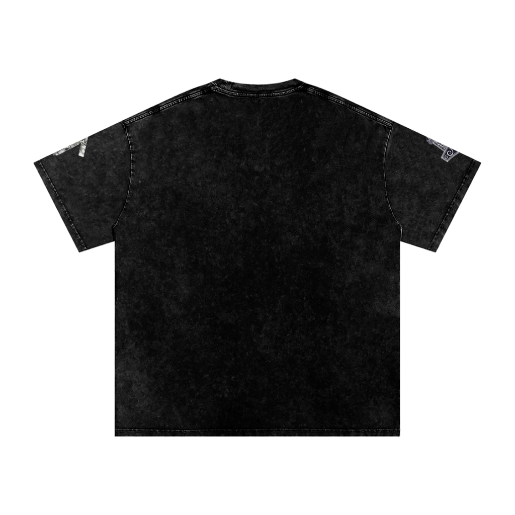 Snow Washed Oversized Cotton T-Shirt