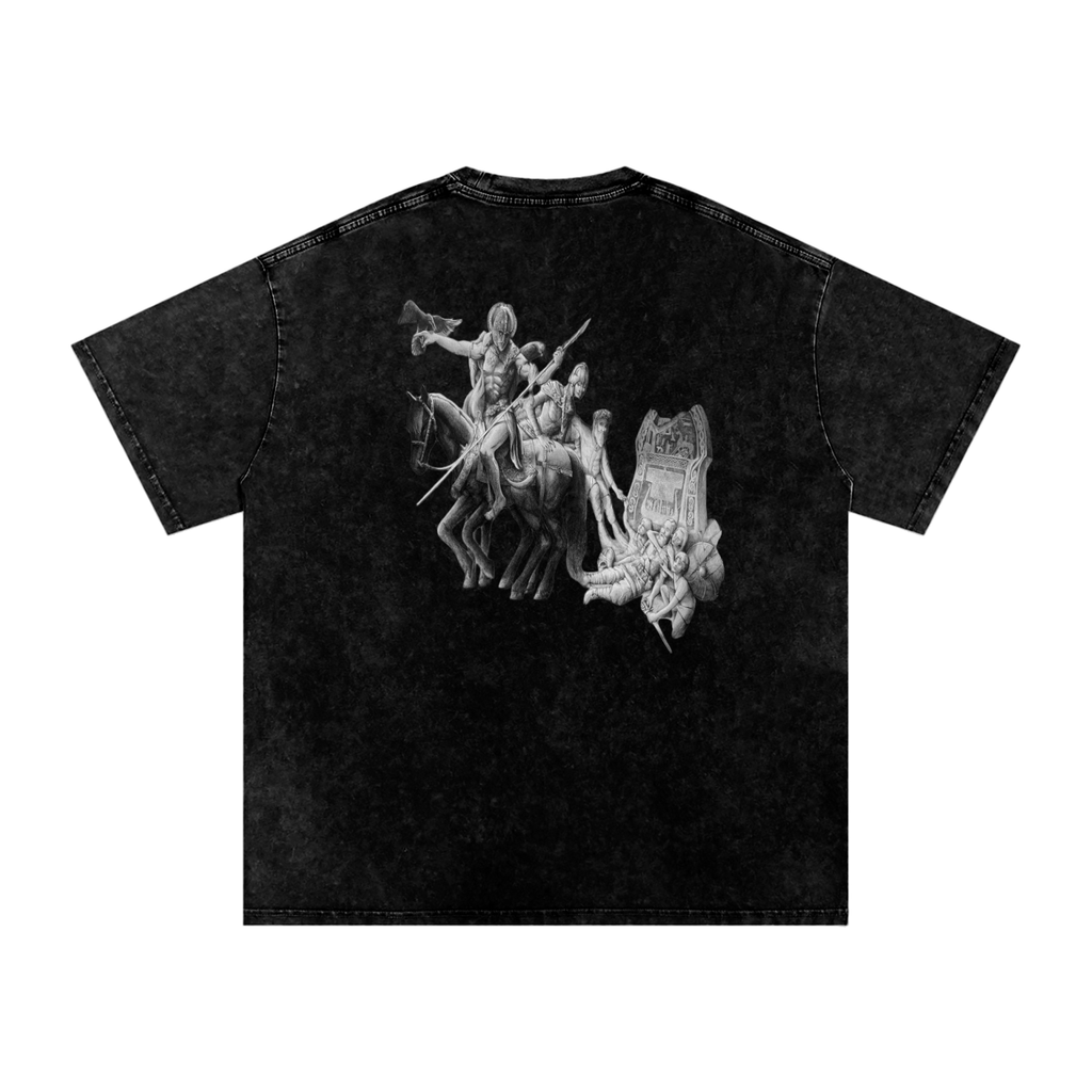 Snow Washed Oversized Cotton T-Shirt