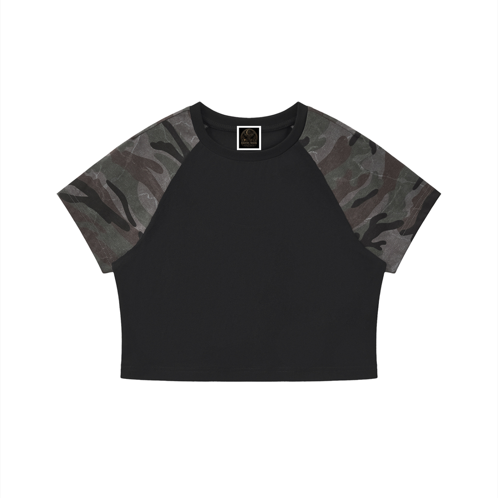 Women’s Camo Raglan Crop T-Shirt