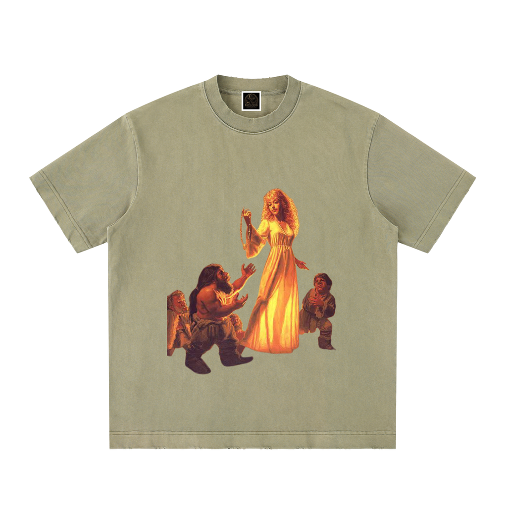 Heavyweight Vintage Washed Frayed T-Shirt