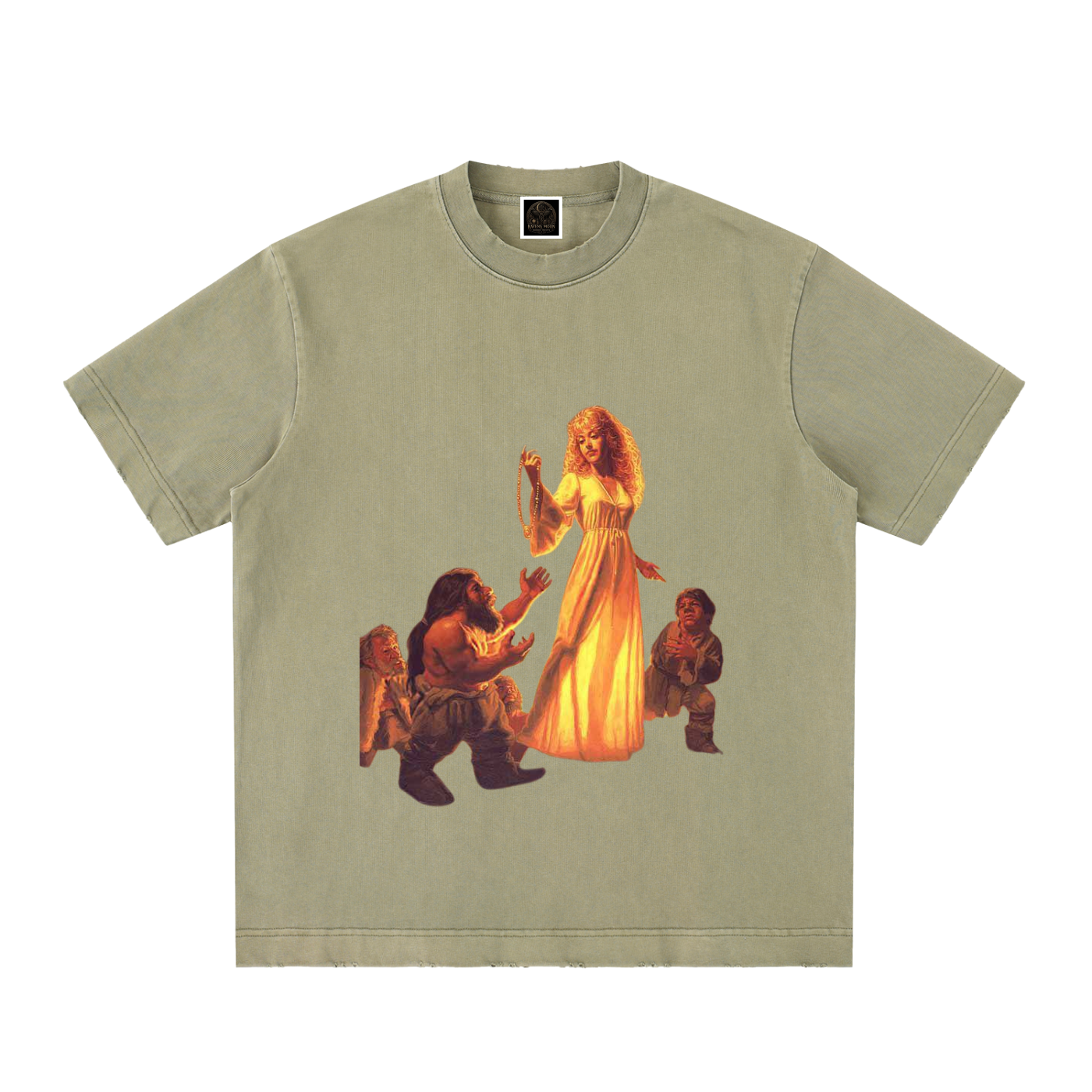 Heavyweight Vintage Washed Frayed T-Shirt