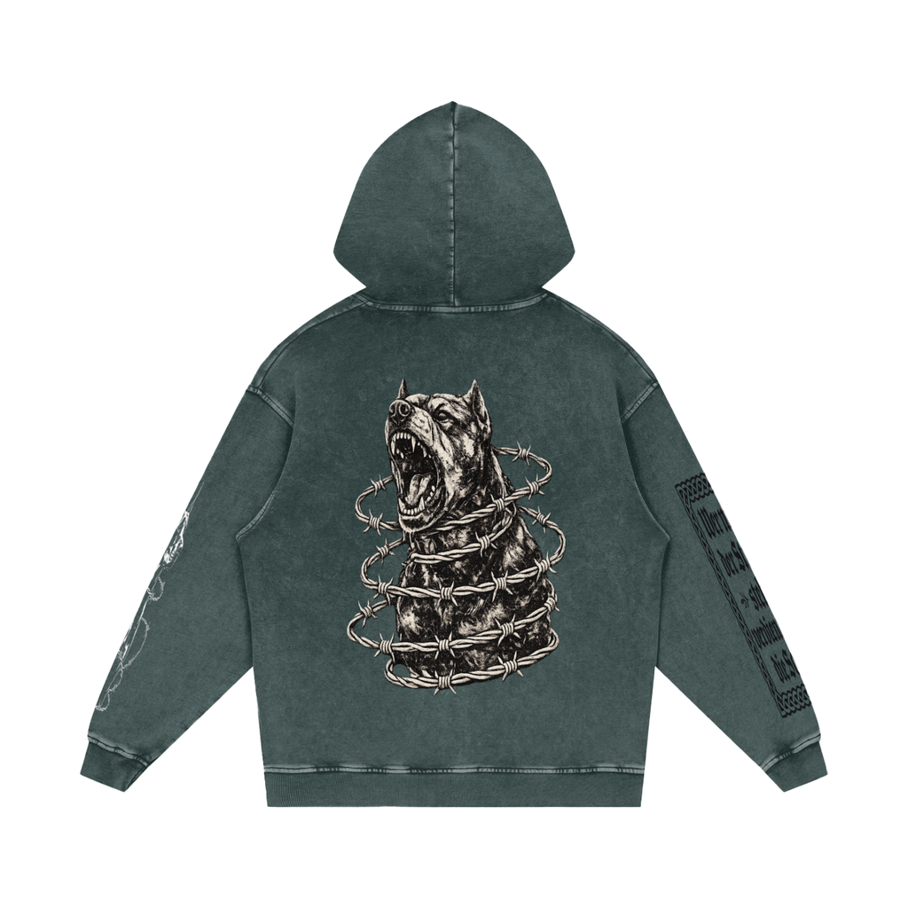 Snow Washed Loose Cotton Hoodie