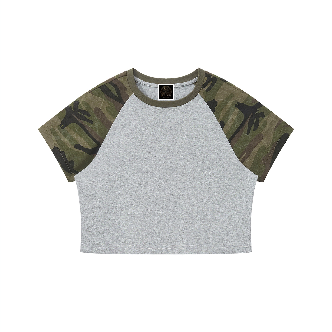 Women’s Camo Raglan Crop T-Shirt
