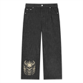 Unisex Vintage Wash Straight Leg Jeans