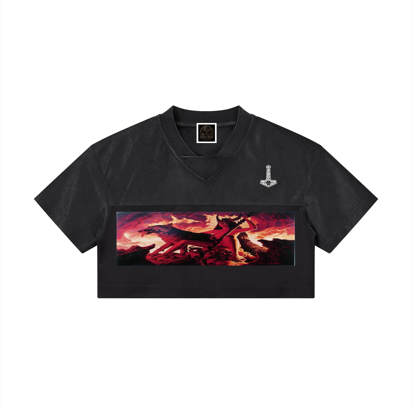 Women’s Cropped Paneled V-Neck Jersey
