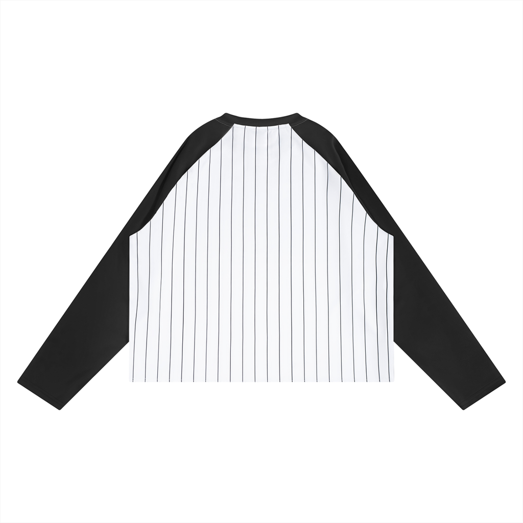 Unisex Striped Raglan Long Sleeve T-Shirt