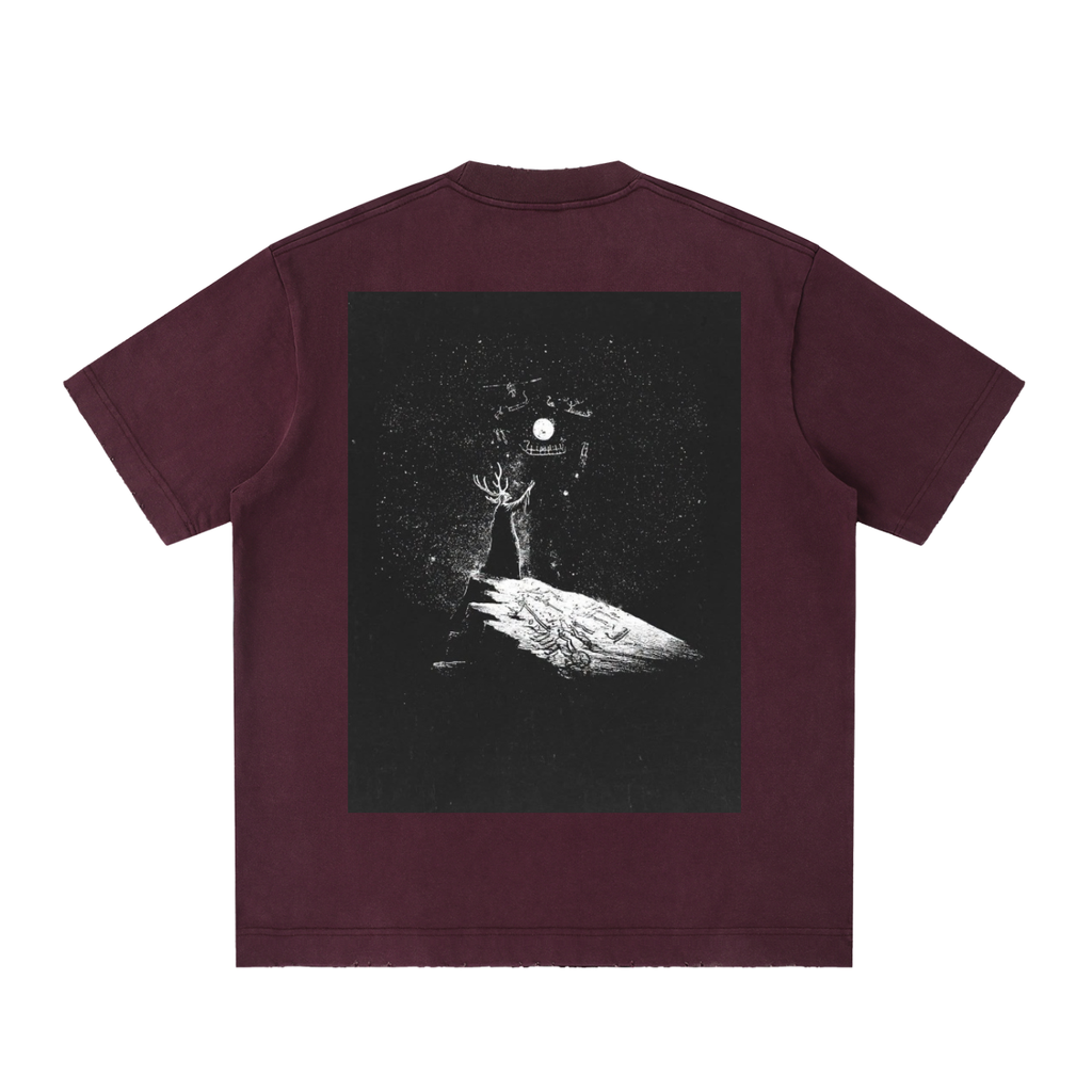 Heavyweight Vintage Washed Frayed T-Shirt