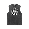 Snow Washed Frayed Hem Tank Top