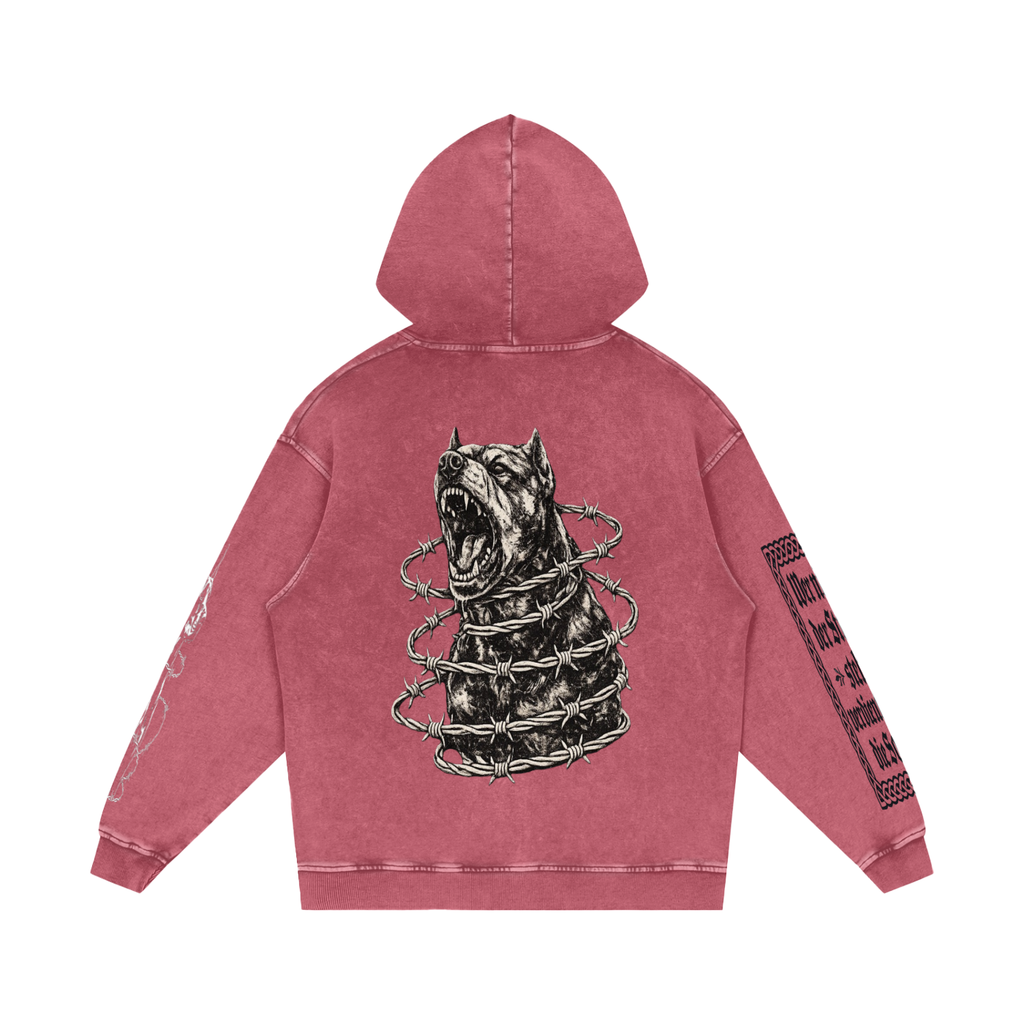 Snow Washed Loose Cotton Hoodie