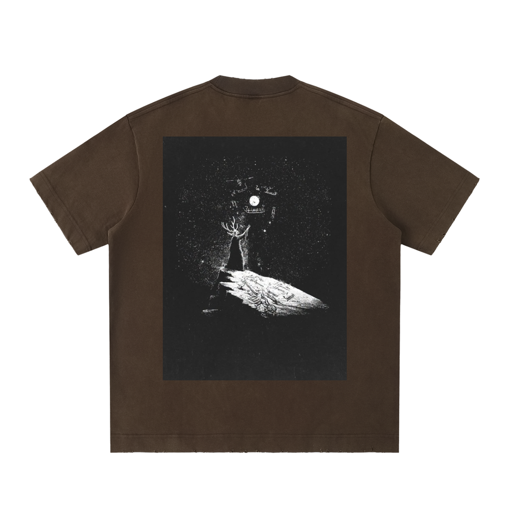 Heavyweight Vintage Washed Frayed T-Shirt