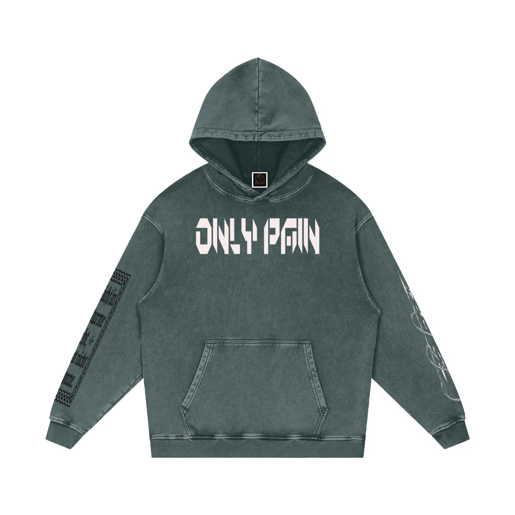 Snow Washed Loose Cotton Hoodie