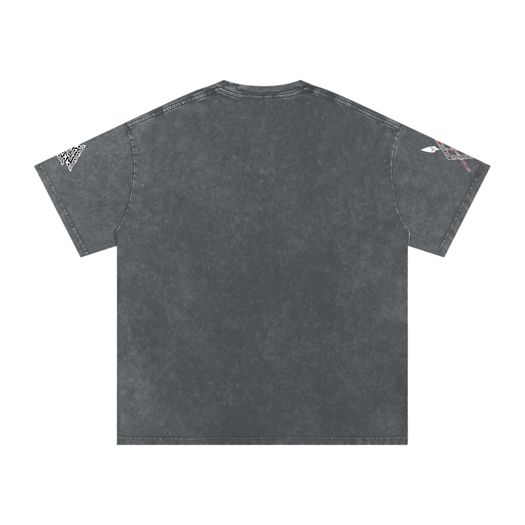 Snow Washed Oversized Cotton T-Shirt