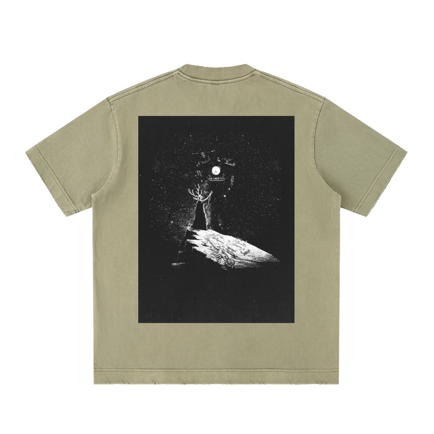 Heavyweight Vintage Washed Frayed T-Shirt