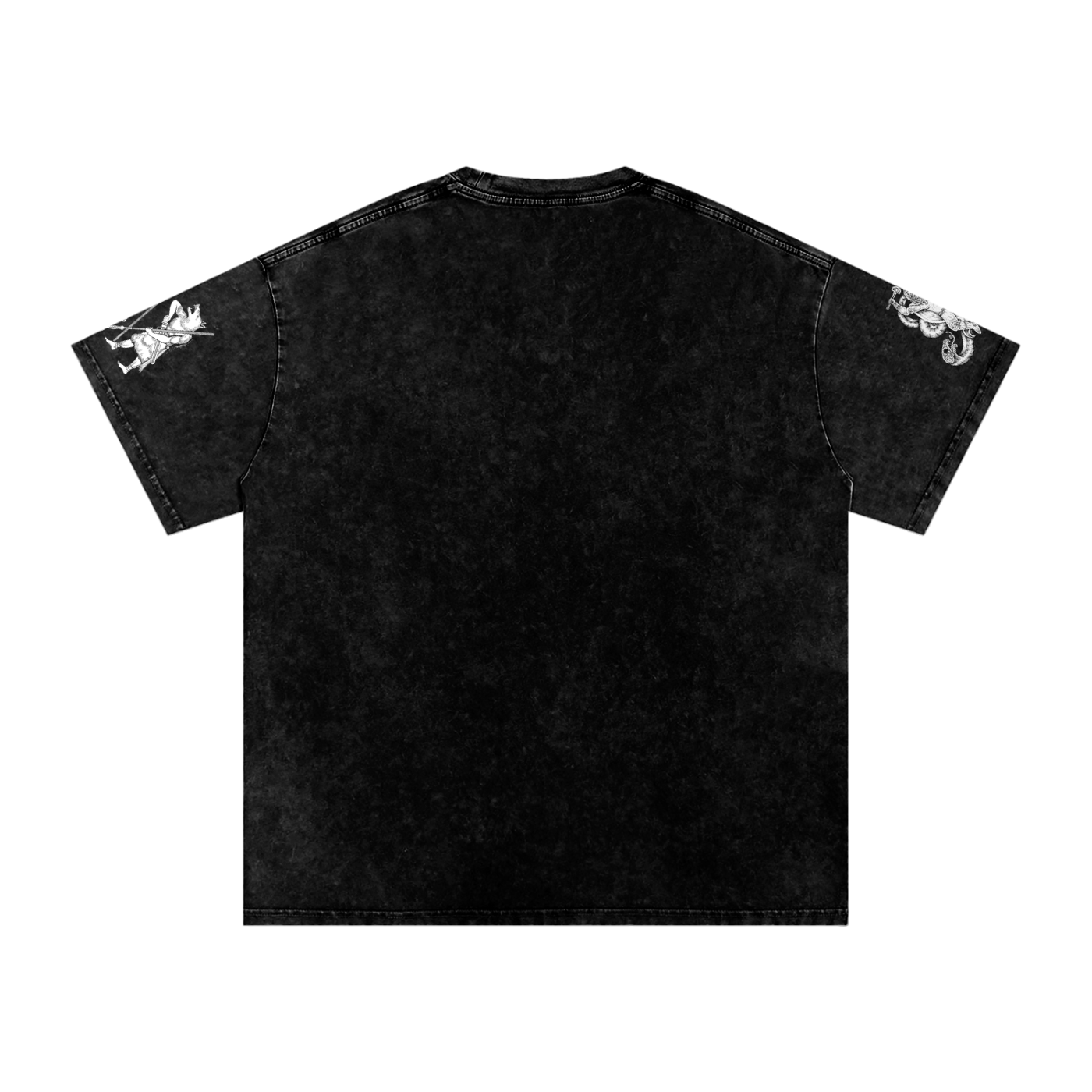 Snow Washed Oversized Cotton T-Shirt