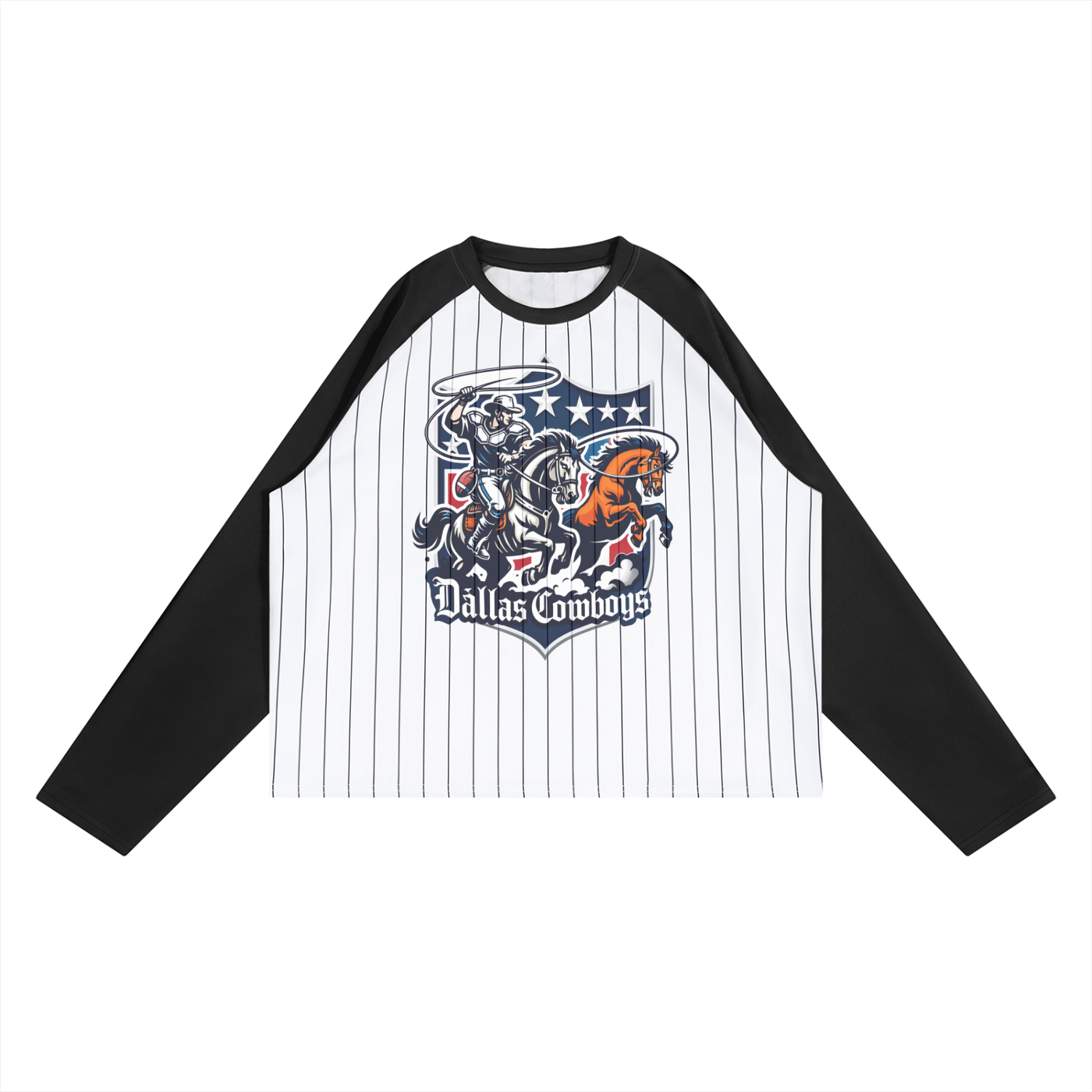 Unisex Striped Raglan Long Sleeve T-Shirt