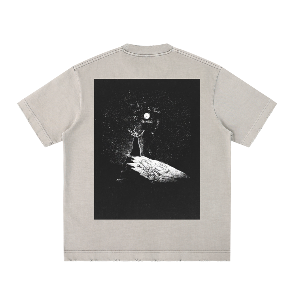 Heavyweight Vintage Washed Frayed T-Shirt